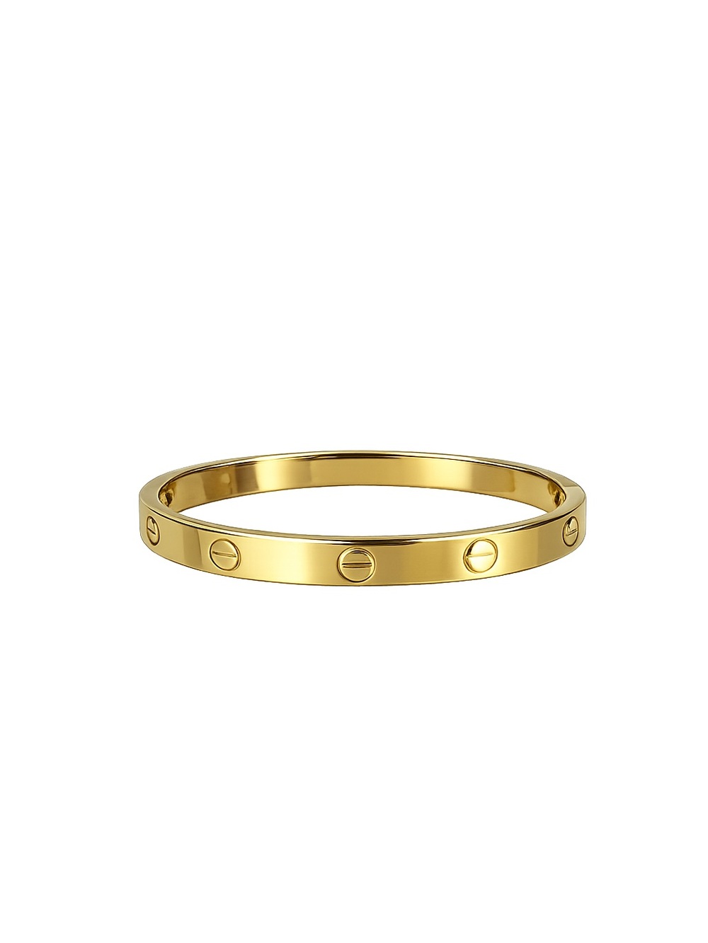 Gold Screw Motif Bangle Bracelet